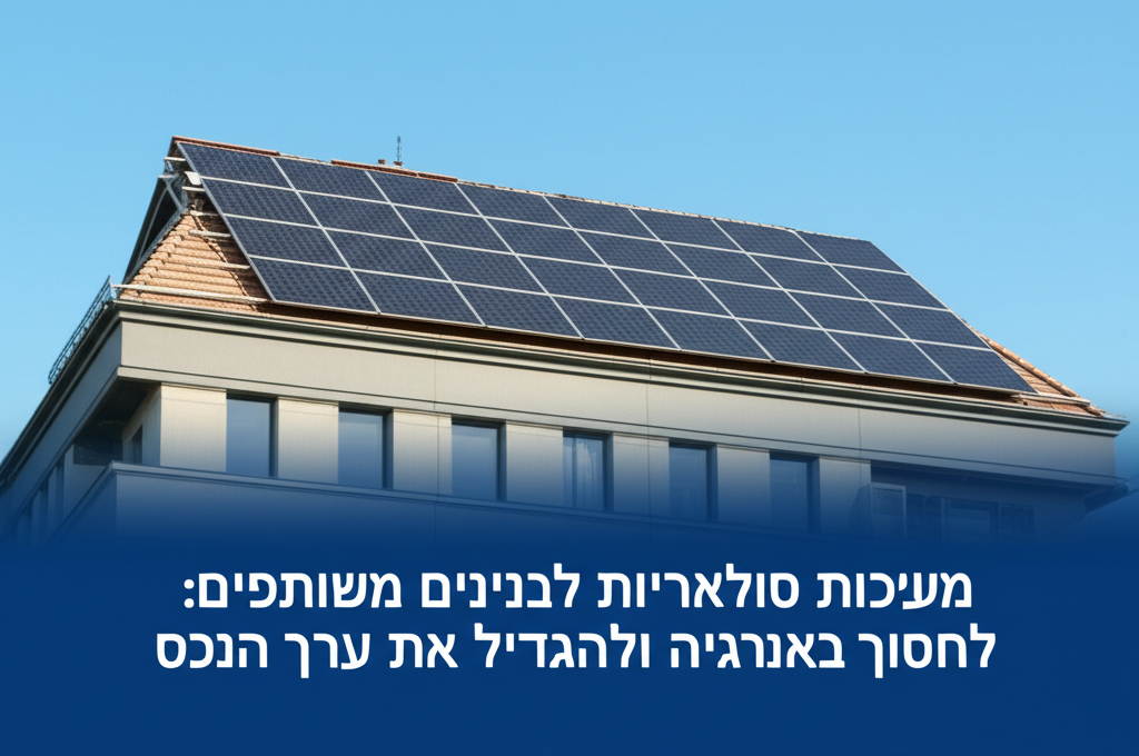 מערכות סולאריות לבניינים משותפים: לחסוך באנרגיה ולהגדיל את ערך הנכס